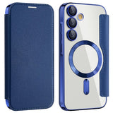 Husa pentru Samsung Galaxy A35 5G, Techsuit SmartMag Book Case, albastru