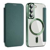 Husa pentru Samsung Galaxy S22 5G, Techsuit SmartMag Book Case, albastru