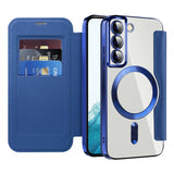 Husa pentru Samsung Galaxy S22 5G, Techsuit SmartMag Book Case, albastru