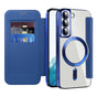 Husa pentru Samsung Galaxy S22 5G, Techsuit SmartMag Book Case, albastru