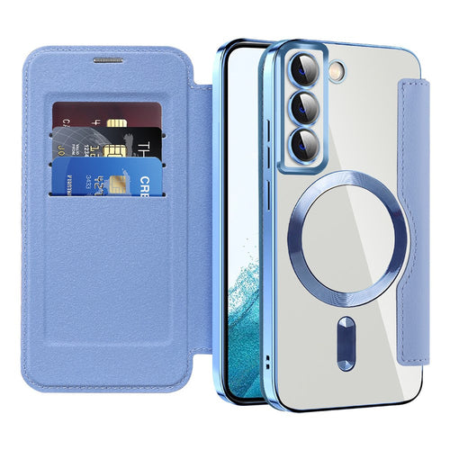 Husa pentru Samsung Galaxy S22 5G, Techsuit SmartMag Book Case, bleu