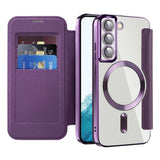 Husa pentru Samsung Galaxy S22 5G, Techsuit SmartMag Book Case, albastru