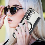 Husa pentru Samsung Galaxy S22 Plus 5G, Techsuit SmartMag Book Case, albastru