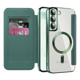 Husa pentru Samsung Galaxy S22 Plus 5G, Techsuit SmartMag Book Case, albastru