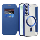 Husa pentru Samsung Galaxy S22 Plus 5G, Techsuit SmartMag Book Case, albastru