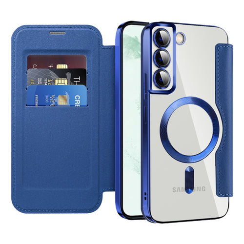 Husa pentru Samsung Galaxy S22 Plus 5G, Techsuit SmartMag Book Case, albastru