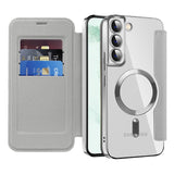 Husa pentru Samsung Galaxy S22 Plus 5G, Techsuit SmartMag Book Case, albastru