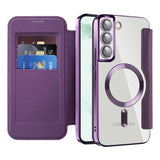 Husa pentru Samsung Galaxy S22 Plus 5G, Techsuit SmartMag Book Case, albastru