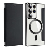 Husa pentru Samsung Galaxy S22 Ultra 5G, Techsuit SmartMag Book Case, albastru