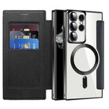 Husa pentru Samsung Galaxy S22 Ultra 5G, Techsuit SmartMag Book Case, albastru