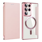 Husa pentru Samsung Galaxy S22 Ultra 5G, Techsuit SmartMag Book Case, albastru
