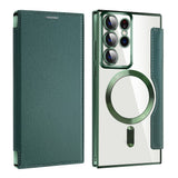 Husa pentru Samsung Galaxy S22 Ultra 5G, Techsuit SmartMag Book Case, albastru
