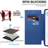 Husa pentru Samsung Galaxy S22 Ultra 5G, Techsuit SmartMag Book Case, albastru