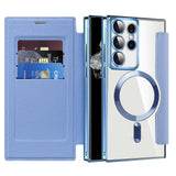 Husa pentru Samsung Galaxy S22 Ultra 5G, Techsuit SmartMag Book Case, bleu