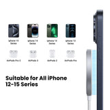Incarcator wireless UGREEN Magnetic Incarcator Wireless W703 (35565), Fast Charge, Universal, USB-C, Qi2, 15W, 5V/3A, Type-C Cable, 1.5m, alb