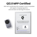 Incarcator wireless UGREEN W706 (45057), MagSafe, 2in1, pentru iPhone, AirPods, USB-C Cable, 20W, 3A, Qi2, MPP, 1m, alb