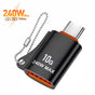 Adaptor Techsuit Premium OTG Adapter Hyperport (A1), USB 3.0 Female to Type-C Male, 10Gbps, 240W, Aluminum Alloy, Negru