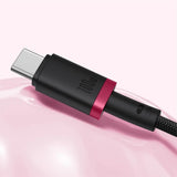 Cablu Baseus de date Dura Series (P10377803U03-01), pentru MacBook, Incarcare rapida, Type-C, PD 240W, 480Mbps, 1m, negru;rosu