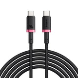 Cablu Baseus de date Dura Series (P10377803U03-01), pentru MacBook, Incarcare rapida, Type-C, PD 240W, 480Mbps, 1m, negru;rosu