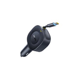 Incarcator auto Baseus PrimeTrip VR2 (C0206400), Type-C, cu Retractabil Type-C Cable, 30W, 80cm, negru