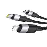 Cablu Baseus de date StarSpeed (P10319900111-01), USB to Type-C, Lightning, Micro-USB, 100W, 1.5m, negru