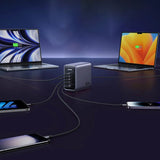 Incarcator retea UGREEN Nexode CD333 (90903B), cu Cable, Super Incarcare rapida, GaN, 5in1, USB, 4x Type-C, 300W, 5A, 2m, gri