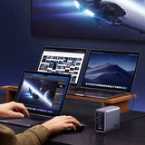 Incarcator retea UGREEN Nexode CD333 (90903B), cu Cable, Super Incarcare rapida, GaN, 5in1, USB, 4x Type-C, 300W, 5A, 2m, gri