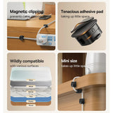 Baseus Organizator Cabluri Lite Series Magnetic (B01331106111-00), 3 Pack Pieces, 3M Adhesive, Negru