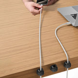Baseus Organizator Cabluri Lite Series Magnetic (B01331106111-00), 3 Pack Pieces, 3M Adhesive, Negru