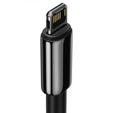 Cablu Baseus de date Tungsten Auriu (Calwj-A01), USB-A to Lightning, 2.4A, 480Mbps, 20W, 2m, negru