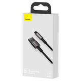 Cablu Baseus de date Tungsten Auriu (Calwj-A01), USB-A to Lightning, 2.4A, 480Mbps, 20W, 2m, negru