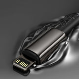 Cablu Baseus de date Tungsten Auriu (Catlwj-A01), Type-C to Lightning, 20W, 2m, negru