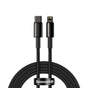 Cablu Baseus de date Tungsten Auriu (Catlwj-A01), Type-C to Lightning, 20W, 2m, negru