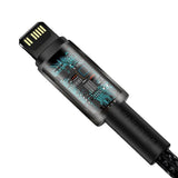 Cablu Baseus de date Tungsten Auriu (Catlwj-A01), Type-C to Lightning, 20W, 2m, negru