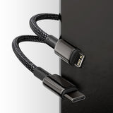 Cablu Baseus de date Tungsten Auriu (Catlwj-01), Type-C to Lightning, 20W, 1m, negru