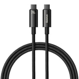 Cablu Baseus de date Tungsten Auriu (CAWJ040101), Type-C to Type-C, Incarcare rapida, 240W, 2m, negru