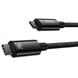 Cablu Baseus de date Tungsten Auriu (CAWJ040201), Type-C to Type-C, Incarcare rapida, 240W, 3m, negru