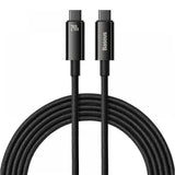Cablu Baseus de date Tungsten Auriu (CAWJ040201), Type-C to Type-C, Incarcare rapida, 240W, 3m, negru