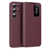 Husa pentru Samsung Galaxy S24 Ultra, Techsuit SmartView Series, albastru