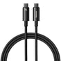 Cablu Baseus de date Tungsten Auriu (CAWJ040001), Type-C to Type-C, Incarcare rapida, 240W, 1m, negru