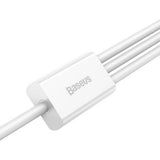 Cablu Baseus de date Superior Series (Camltys-02), USB to Type-C, Micro-USB, Lightning, Incarcare rapida 3.5A, 20W, 1.2m, alb