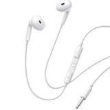 Casti cu Fir Baseus Encok HZ19 (A00182301213-00), Jack 3.5mm, Integrat Microphone, Half-In-Ear, Moon Alb