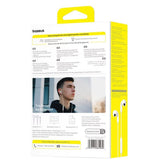 Casti cu Fir Baseus Encok HZ19 (A00182301213-00), Jack 3.5mm, Integrat Microphone, Half-In-Ear, Moon Alb