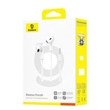 Casti cu Fir Baseus Encok HZ19 (A00182301213-00), Jack 3.5mm, Integrat Microphone, Half-In-Ear, Moon Alb