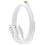 Cablu Baseus de date Silky (P10377706213-00), Incarcare rapida, Type-C to Micro-USB, Lightning, USB-C, 100W, 1.5m, alb