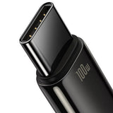 Cablu Baseus de date Tungsten Auriu (CAWJ000101), USB to Type-C, Super Incarcare rapida, 100W, 480Mbps, 2m, negru