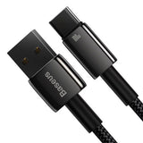 Cablu Baseus de date Tungsten Auriu (CAWJ000101), USB to Type-C, Super Incarcare rapida, 100W, 480Mbps, 2m, negru