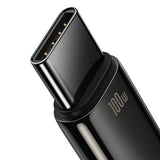 Cablu Baseus de date Tungsten Auriu (CAWJ000001), USB to Type-C, Super Incarcare rapida, 100W, 480Mbps, 1m, negru