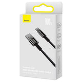 Cablu Baseus de date Tungsten Auriu (CAWJ000001), USB to Type-C, Super Incarcare rapida, 100W, 480Mbps, 1m, negru