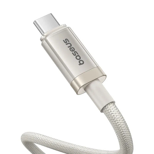 Cablu Baseus de date Titanium (P10378100G21-00), Type-C, Incarcare rapida, PD100W, 480Mbps, E-Mark Chip, 1m, auriu